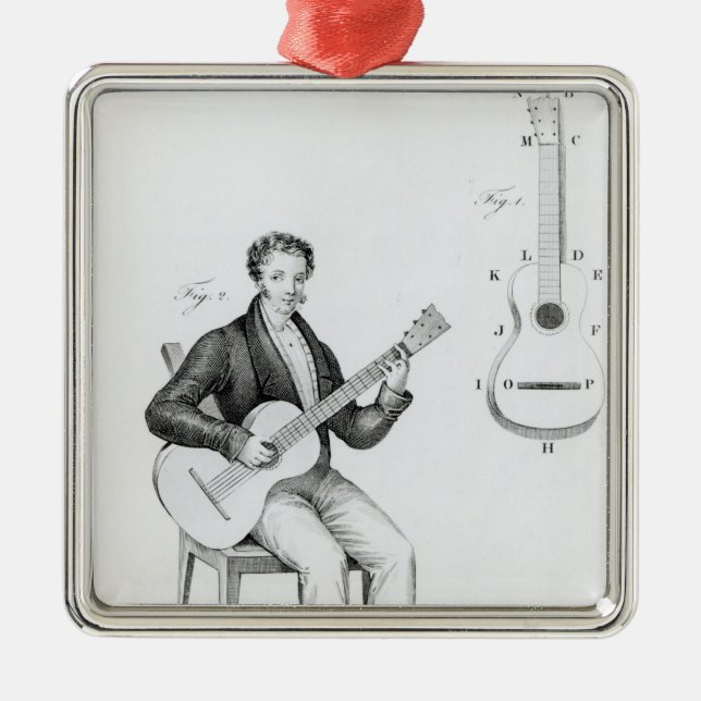 Gitarr Julgransprydnad Metall (Framsidan)