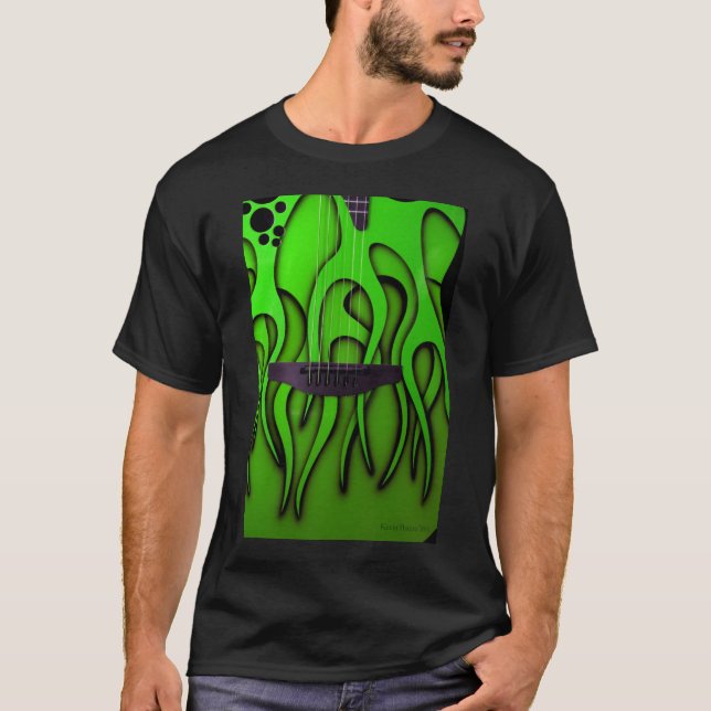 Gitarr-konst Tee Shirt (Framsida)