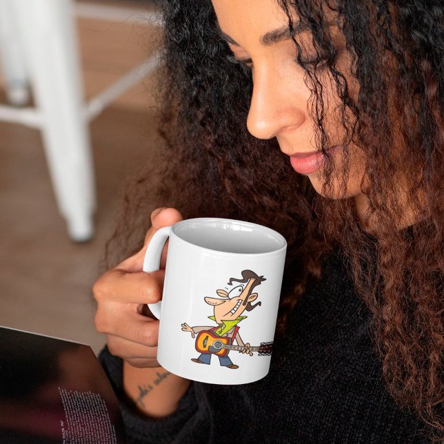 Gitarr Man Rockstjärna Kaffemugg (Skapare uppladdad)