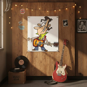 Gitarr Man Rockstjärna Poster