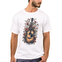 gitarr med blommande ro-design