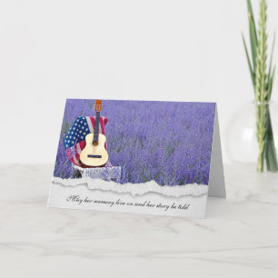 gitarr med flagga sympati kort