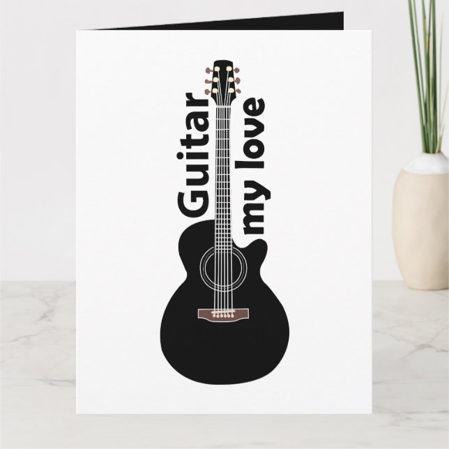 Gitarr Min Kärlek Gitarr Kort (Framsida)