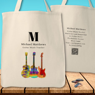 Gitarr Musik Handledare Anpassad QR-kod Tygkasse