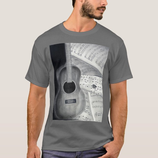 Gitarr & notbladTshirt Tröja (Framsida)