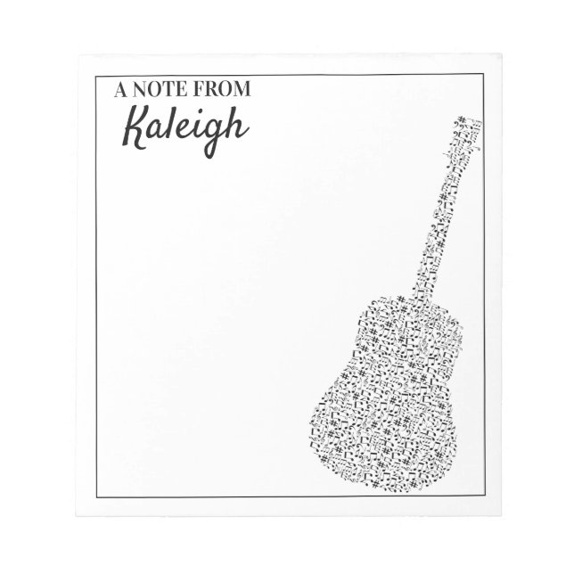 Gitarr Noter Anteckningsblock (Framsida)