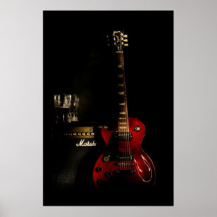 Gitarr och ampere-affisch poster