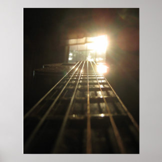 gitarr och fönster poster