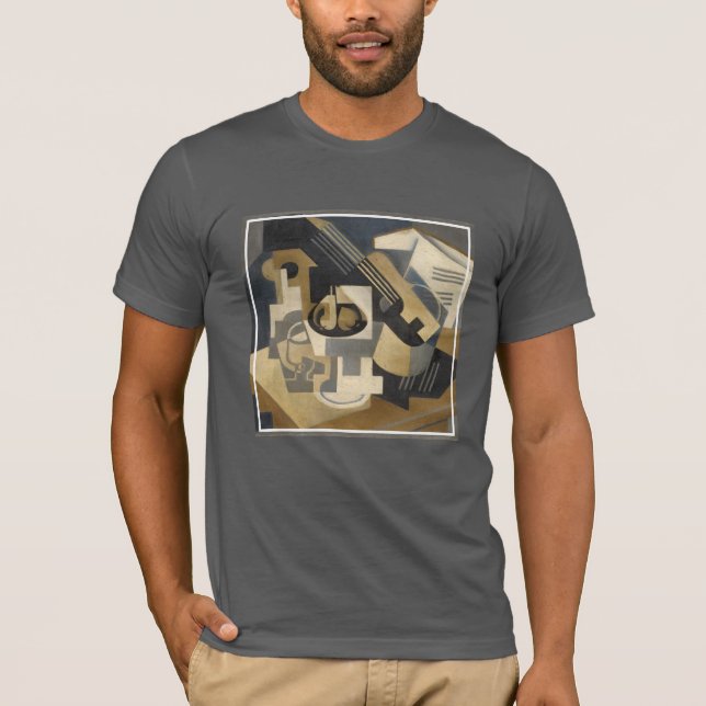 Gitarr- och fruktbunke på ett bord, 1918 t shirt (Framsida)