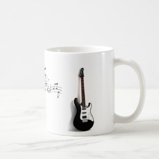 Gitarr och musik notermugg kaffemugg