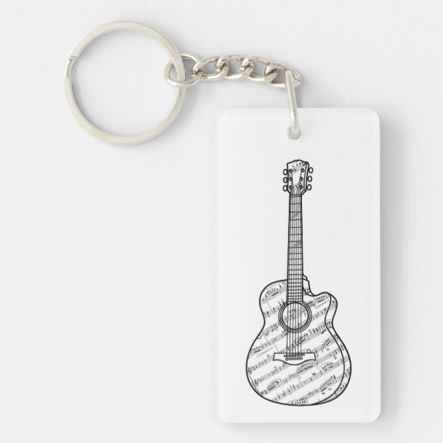 Gitarr och notblad  (Framsidan)