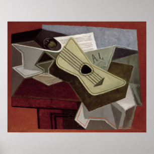 Gitarr och Tidning, 1925 Poster