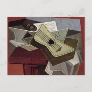 Gitarr och tidning, 1925 vykort
