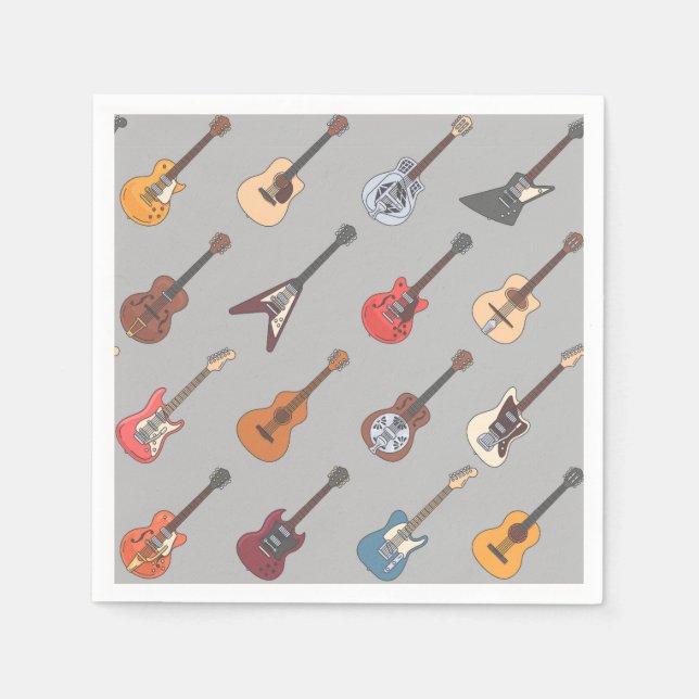 Gitarr Pappersservetter, Musik Festsaker Pappersservett (Framsidan)