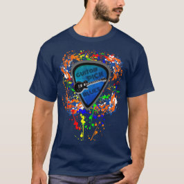 Gitarr Plektrum Blues Art Stänk T Shirt