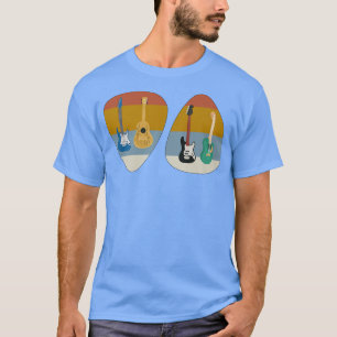Gitarr Plektrum Funny Land Music Bass Electric Gui T Shirt