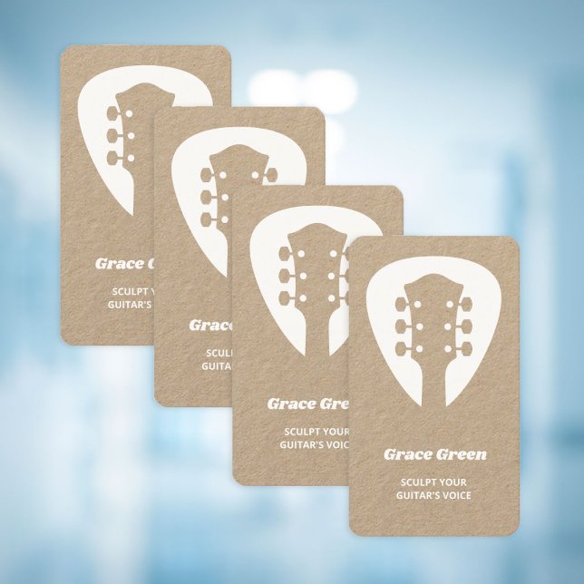 Gitarr Plektrum Kraft Visitkort (Guitar Card)