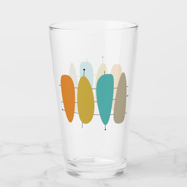 Gitarr Plektrum på Linjer på i färglöst mittårtuse Glaskopp (Framsida)