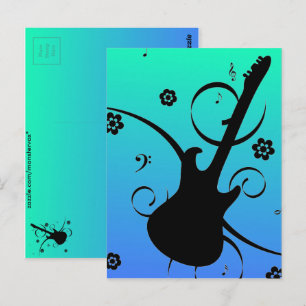 Gitarr postkort vykort
