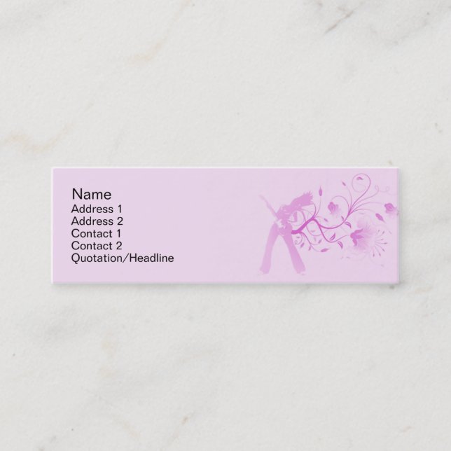 Gitarr - smala mini visitkort (Framsida)