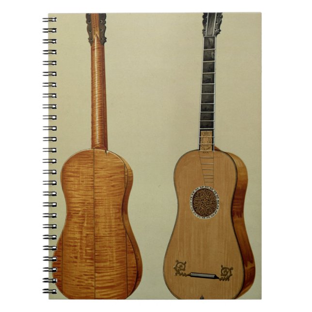 Gitarr som göras av Antonio Stradivarius Anteckningsbok (Framsidan)