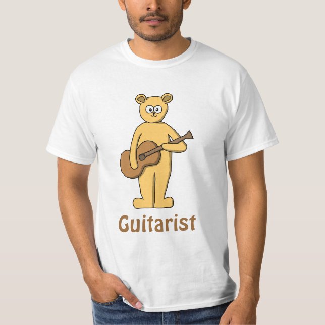 Gitarr som leker bear.en tee shirt (Framsida)