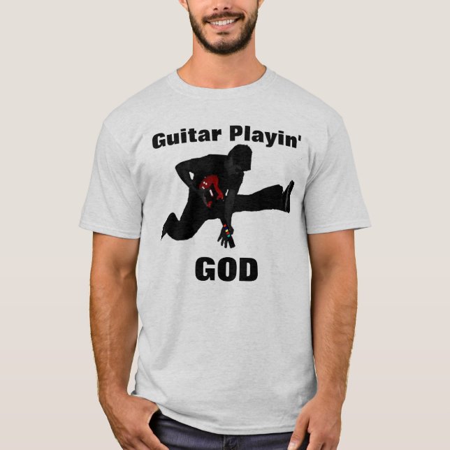 Gitarr som leker guden tröja (Framsida)