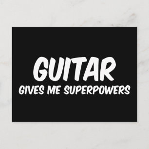 Gitarr superkrafter Rollig superhjälte musik Vykort