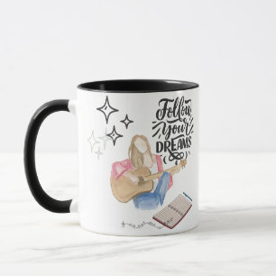 Gitarr-tjej-vibbar Mugg