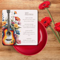 Gitarr Vildblomma Et-tecken Musikalisk Bröllop
