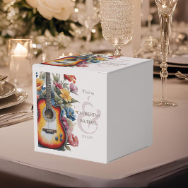 Gitarr Vildblomma Et-tecken Musikalisk Bröllop Presentaskar