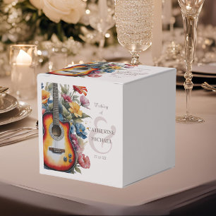 Gitarr Vildblomma Et-tecken Musikalisk Bröllop Presentaskar