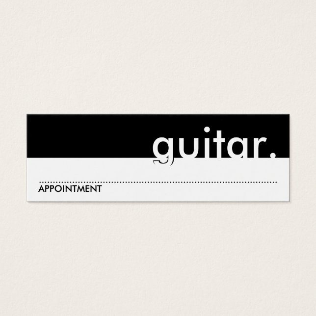 gitarr. (visitkort) litet visitkort (Framsidan)