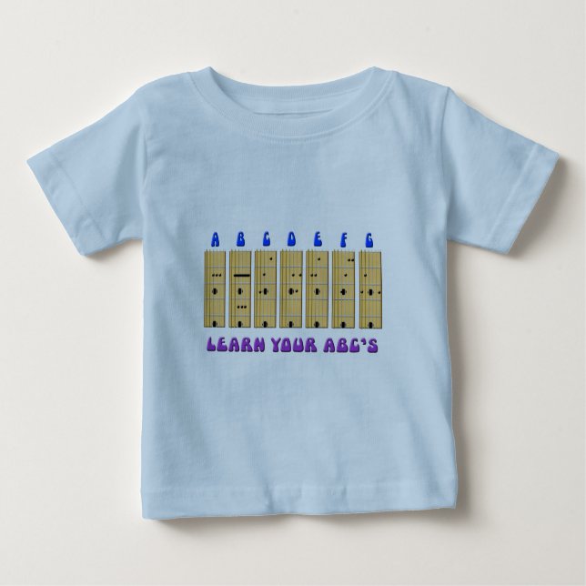 GitarrABCS T-tröja för baby Tee Shirt (Framsida)