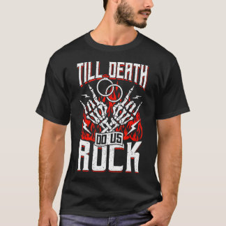 Gitarrbröllopstema Rock N Roll Brud T Shirt