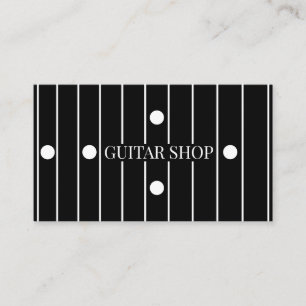 Gitarrbutik Luthier ebenholts greppbräda Grafisk d Visitkort