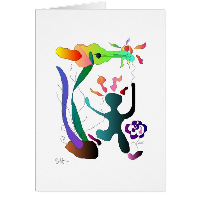 Gitarrdans Hälsningskort (Framsidan)