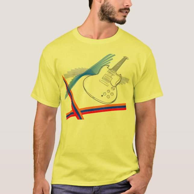 Gitarrdesign T-shirt (Framsida)