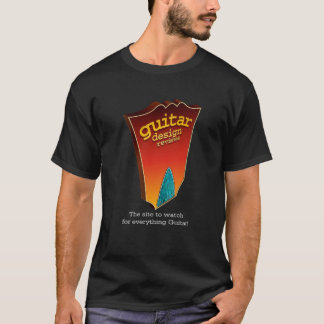 Gitarrdesignen granskar den mörka utslagsplatsen t-shirt