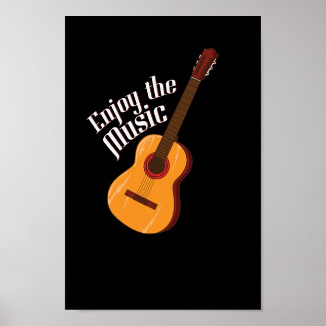 Gitarre "Njut av musiken" Poster (Framsidan)