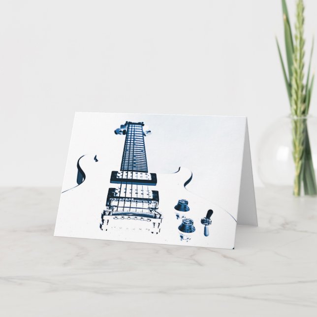 Gitarren avbildar hälsningkort kort (Framsida)