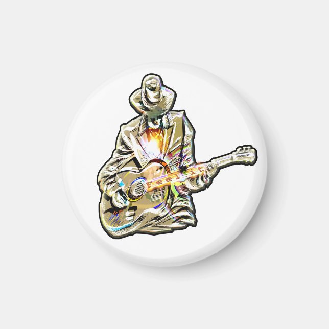 Gitarren Blues Mann - Känn det Magnet (Framsidan)