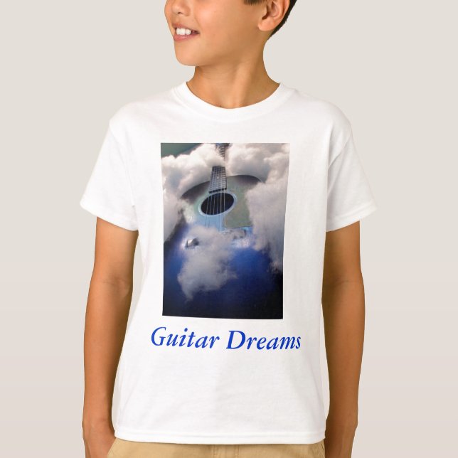 gitarren drömm pojkeskjortan t-shirt (Framsida)
