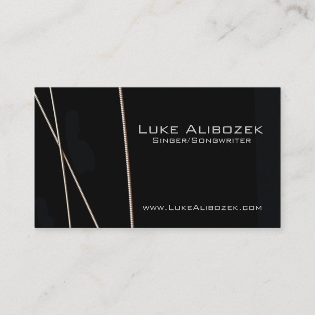 Gitarren stränger musikerkortet visitkort (Framsida)