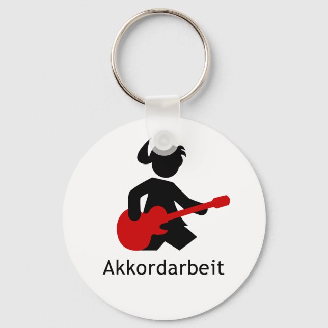 Gitarrengöttin "Akkordarbeit" von Emma Shirt Nyckelring (Framsida)