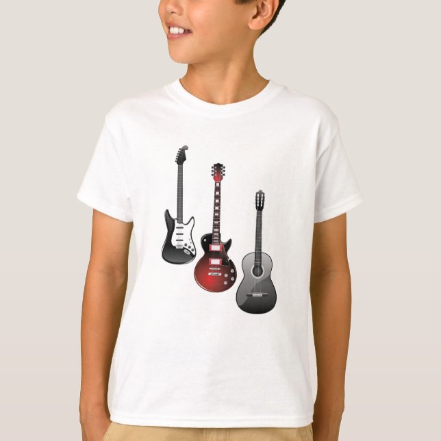 gitarrer, akustiska gitarrer t-shirt (Framsida)