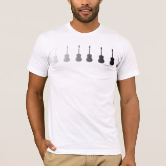 Gitarrer bleknar för att svärta t-shirt