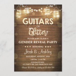 Gitarrer eller glittergender avslöjer den lantliga inbjudningar