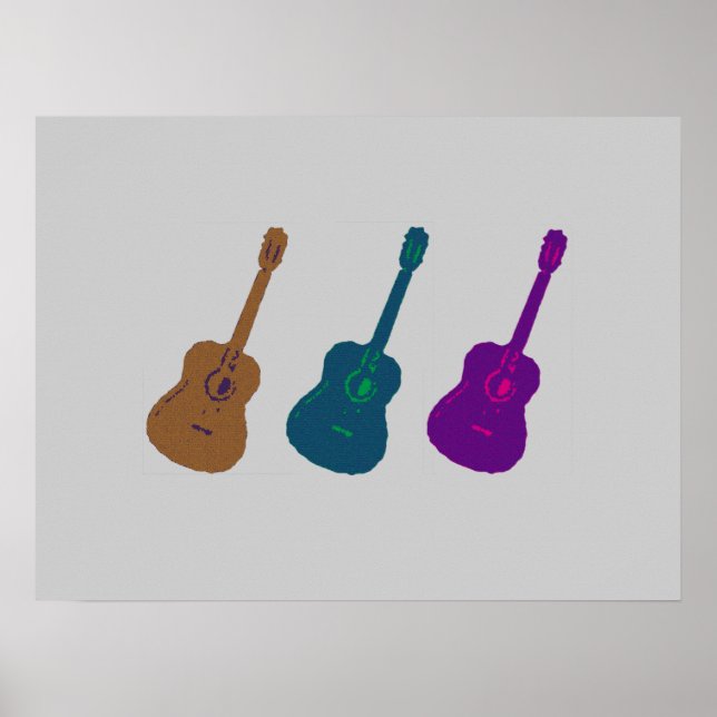 gitarrer för väggar, musik poster (Framsidan)