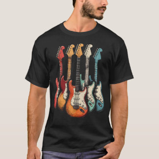 Gitarrer Gitarrister Retro Musik Gitarr T Shirt